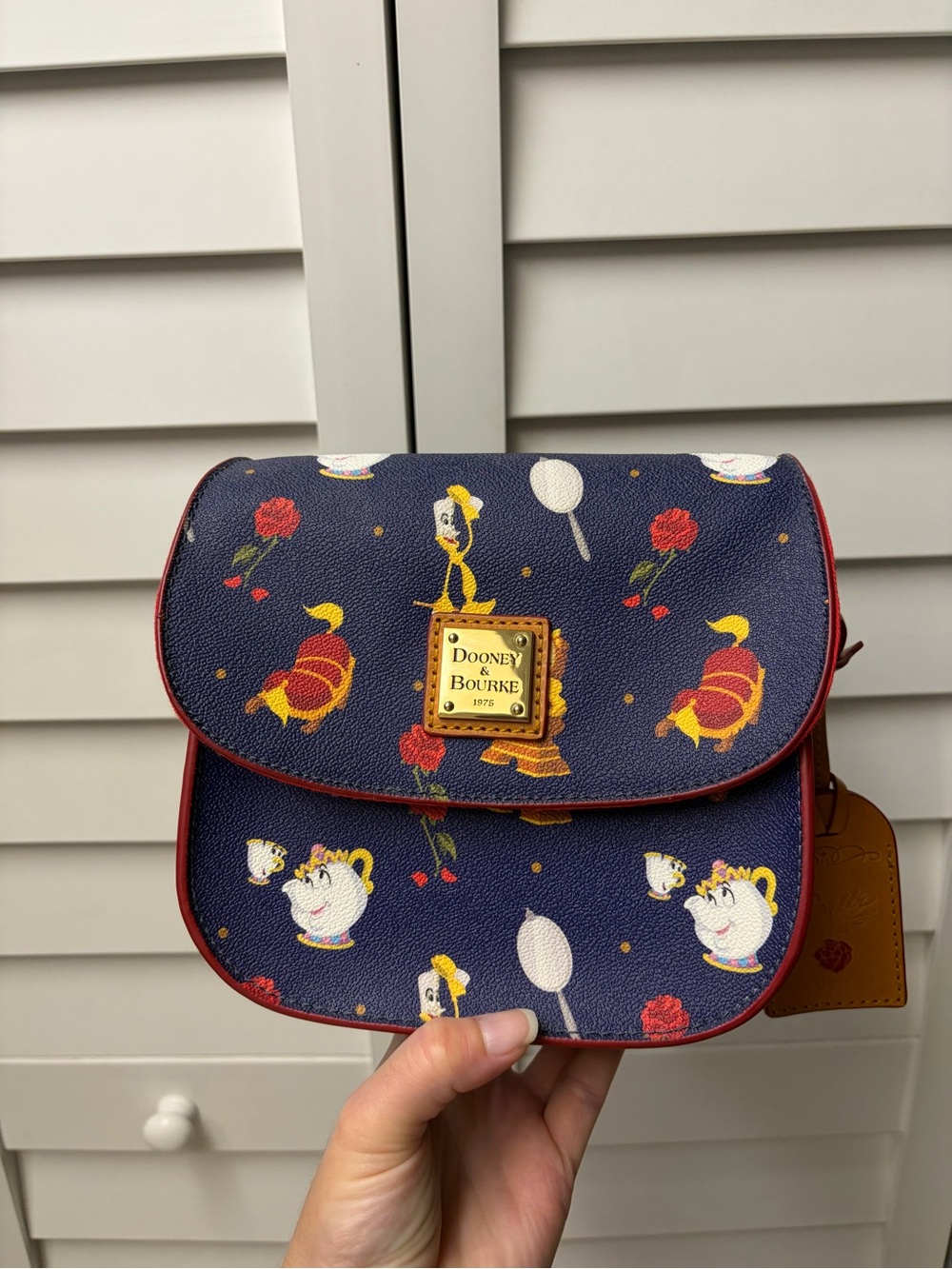 Dooney & Bourke Navy 'Beauty and the Beast' Printed Crossbody Bag